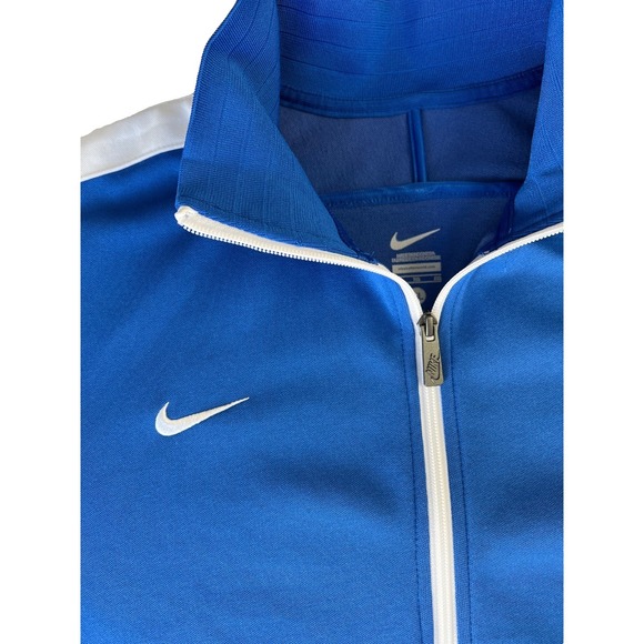 Nike Mens Track Suit Zip Up Jacket Royal Blue Large Athletic Polyester Top N98 - Picture 2 of 11